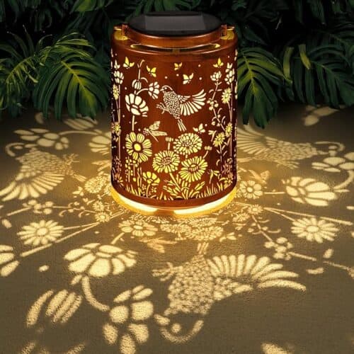 solar lantern garden decor